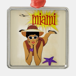  Miami Beach Metalen Ornament