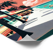 Miami Beach Minimalist Art Travel Poster (Hoek)