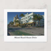 Miami Beach Ocean Drive Briefkaart (Voorkant)