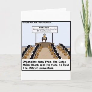 Miami Beach Ostrich Convention Funny Gifts & T - s Kaart