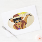  Miami Beach Ovale Sticker (Envelop)