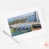Miami Beach panoramisch uitzicht Rechthoekige Sticker (Envelop)