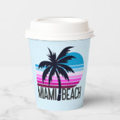 Miami Beach Papieren Bekers (Voorkant)