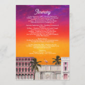 Miami Beach Rainbow Row Wedding Itinerary Programma (Achterkant)