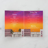 Miami Beach Rainbow Row Wedding Order of Service Programma (Binnen)