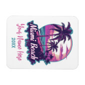 Miami Beach Retro Magneet (Horizontaal)