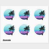 Miami Beach Ronde Sticker (Vel)