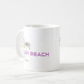 Miami Beach roze grijs Koffiemok (Voorkant links)