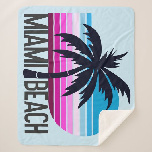 Miami Beach Sherpa Deken (Voorkant)