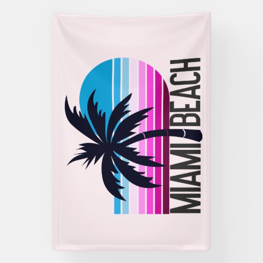 Miami Beach Spandoek (Verticaal)