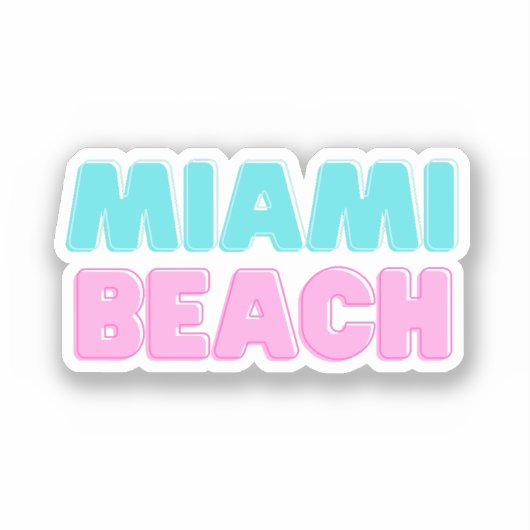Miami Beach Sticker (Voorkant)
