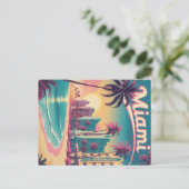 Miami Beach Sunset Briefkaart (Staand voorkant)