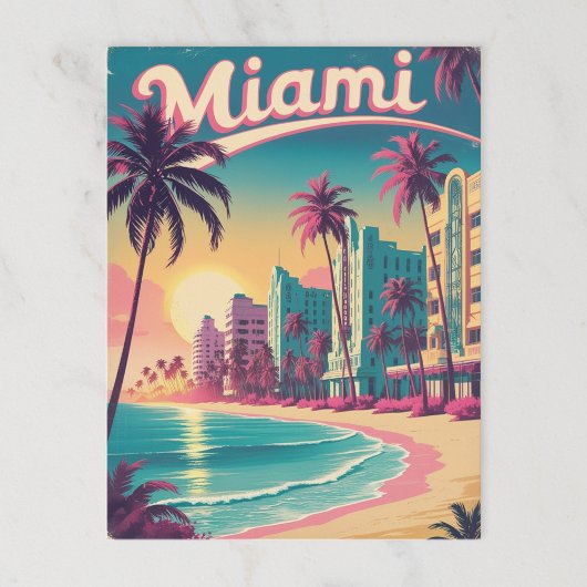 Miami Beach Sunset Briefkaart
