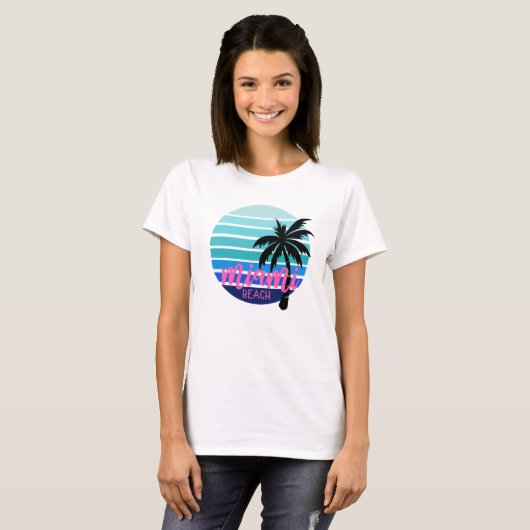 Miami Beach T-shirt (Voorkant volledig)