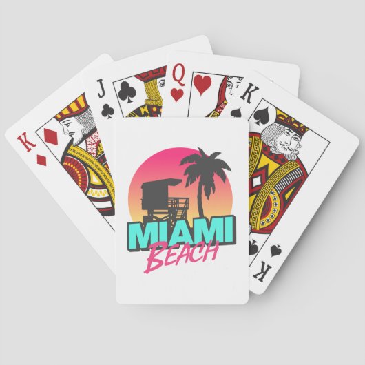 Miami Beach Travel  Pokerkaarten (Achterkant)