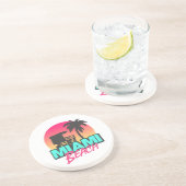 Miami Beach Travel  Zandsteen Onderzetter (Zijkant)