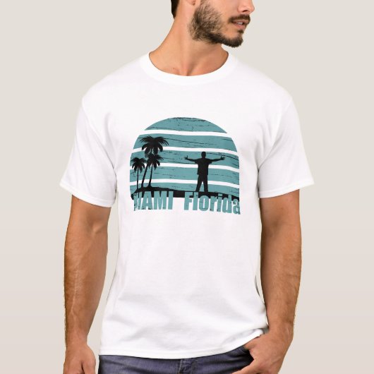 Miami Beach vintage van Florida T-shirt (Voorkant)
