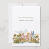 MIAMI Beach Waterfront Elegance Save-the-Date Kaart (Achterkant)