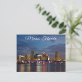 Miami BeachSkyline Florida Travel Briefkaart (Staand voorkant)