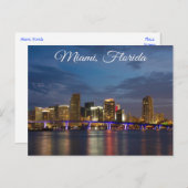 Miami BeachSkyline Floride Carte postale Voyage (Devant / Derrière)