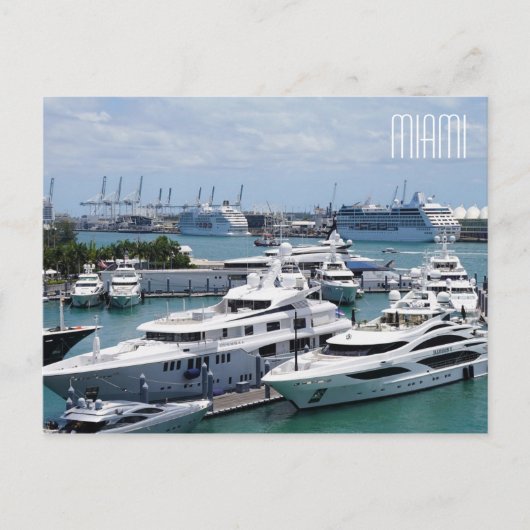 Miami Big Yachts Briefkaart (Voorkant)