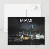 Miami bij nacht briefkaart (Voorkant / Achterkant)