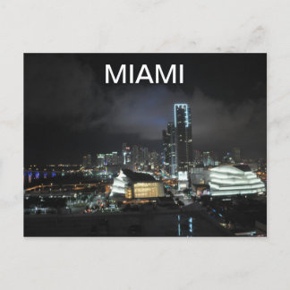 Miami bij nacht briefkaart