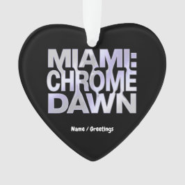 Miami Chrome Dawn Liquid Metal Y3K Aesthetic Art Ornament