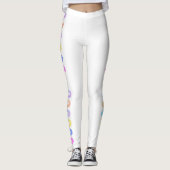Miami Circles Wit Ontwerp Leggings (Voorkant)