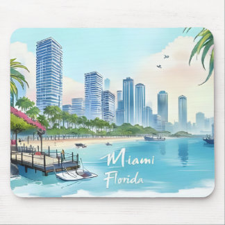 Miami City Florida silhouet Muismat