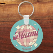 Miami City Florida vakantiereis souvenir Sleutelhanger (Voorkant)