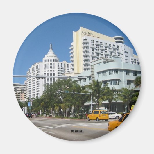 Miami Cityscape koelkast magnet Magneet (Voorkant)