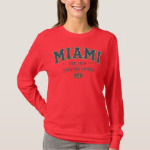 Miami Coastal Spirit Vintage Dames T-shirt met lan