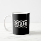 Miami Collegiate Checkerboard Coquette Bow Mug (Gauche)