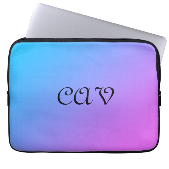 Miami Cornflower Blue Laptop Sleeve (Voorkant)