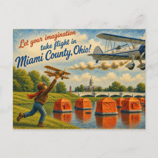Miami County Ohio ansichtkaart Briefkaart
