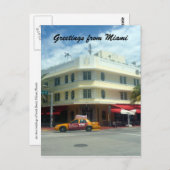 miami deco cab briefkaart (Voorkant / Achterkant)