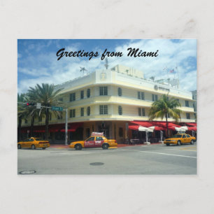 miami deco taxis briefkaart