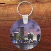 Miami Evening Skyline Sleutelhanger (Voorkant)