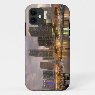 Miami financieel silhouet bij schemering iPhone 11 hoesje