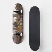 Miami financiële skyline bij schemering skateboard (Voorkant)