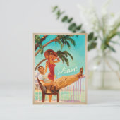 Miami, FL-Couple Briefkaart (Staand voorkant)