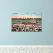 Miami, FL - Uitzicht van het Hialeah Park met Paar Canvas Afdruk (Insitu (Houten vloer))