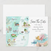 Miami Florida | Bestemming Trouw Itinerary Kaart (Voorkant / Achterkant)