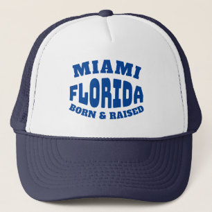 Miami Florida Born en Raised Trucker Pet