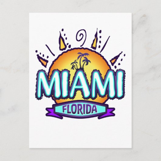 Miami, Florida Briefkaart (Voorkant)