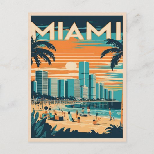 Miami Florida Briefkaart (Voorkant)