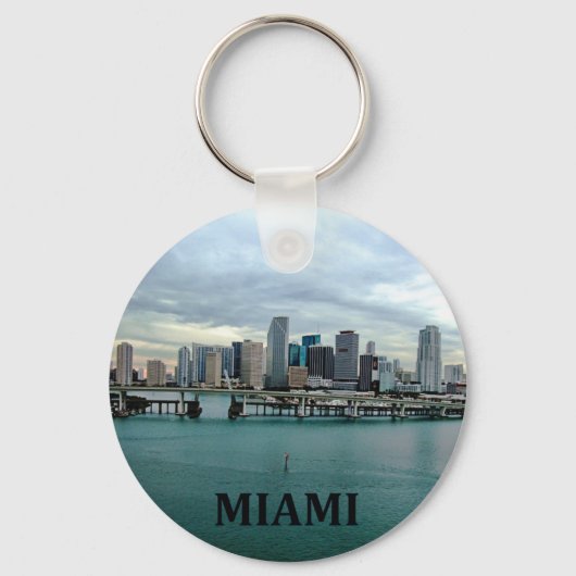 Miami Florida | City Skyline Sleutelhanger (Voorkant)