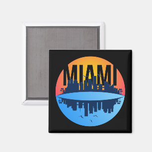 Miami Florida Cityscape Skyline Foto Magneet