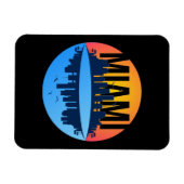 Miami Florida Cityscape Skyline Foto Magneet (Horizontaal)
